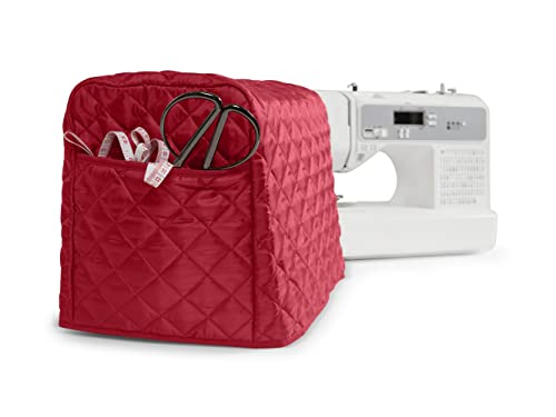 Covermates Sewing Machine Cover - Padded Protection, Storage Pockets, Stain Resistant - Craft Storage, Red  
Covermates