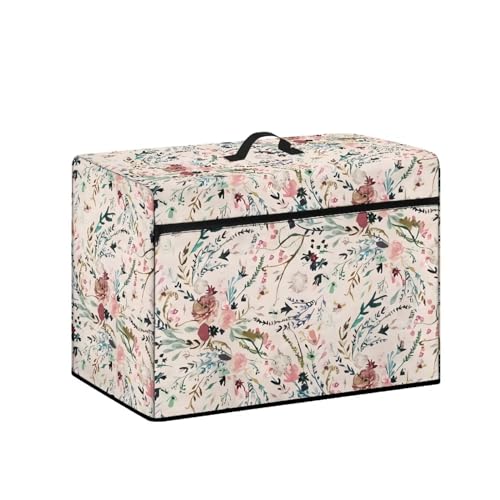 Vintage Floral Sewing Machine Dust Cover with Storage Pockets - Durable Protective Cover for Beginner Sewists - Quilt an