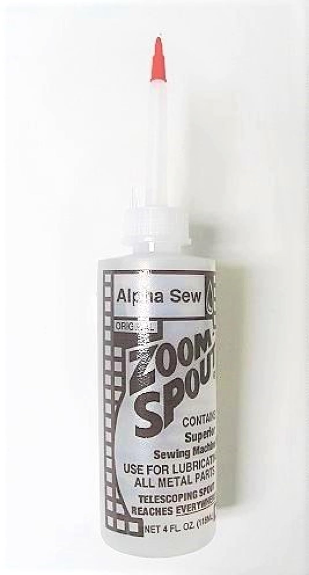New Zoom-Spout Sewing Machine Oil, 4 Fluid Ounces Net, for All Sewing Machines, Spout Extends to 9 1/4" in Length  
New